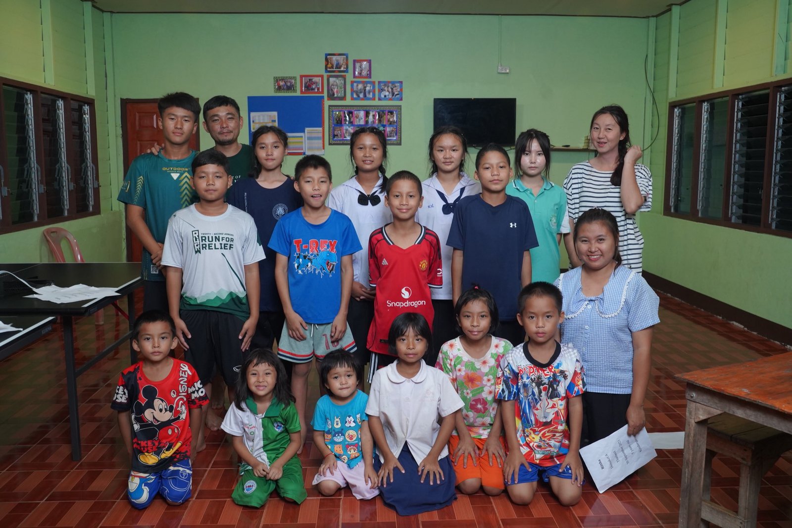 A Kinship foster family of children and house parents in Northern Thailand